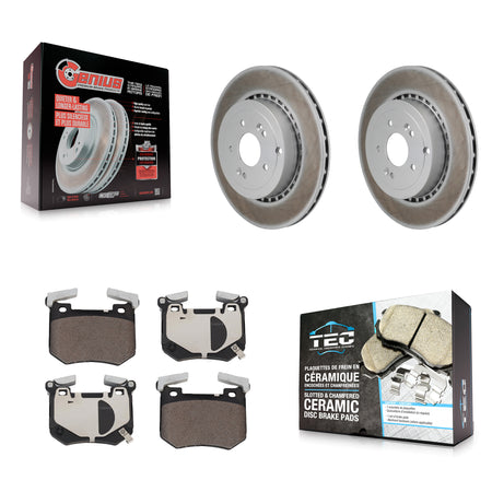 Rear Coated Disc Brake Rotors And Ceramic Pads Kit For Genesis G70 Kia Stinger KGT-103518