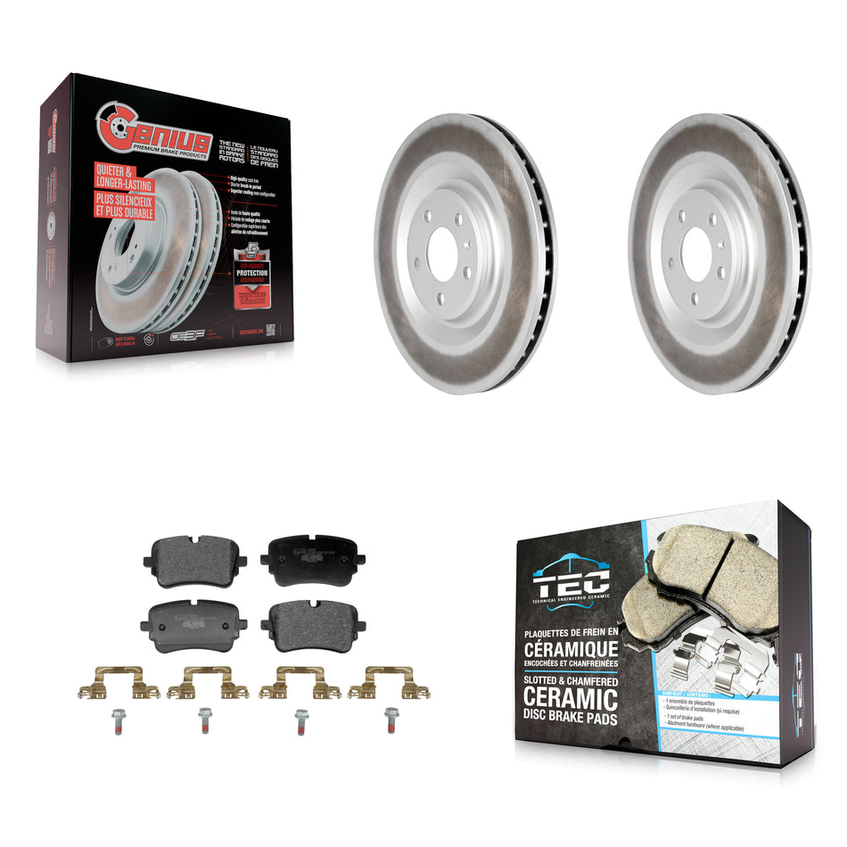 Rear Coat Brake Rotors Ceramic Pad Kit For Audi Q7 Q8 e-tron Quattro SQ8 Sportback SQ7 S6 KGT-103538