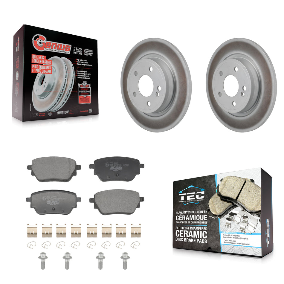 Rear Coat Brake Rotors Ceramic Pad Kit For Mercedes-Benz A220 CLA250 With Standard Brakes KGT-103547