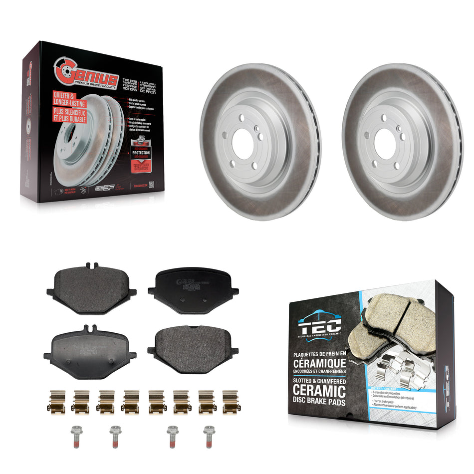 Rear Coated Disc Brake Rotors And Ceramic Pads Kit For Mercedes-Benz GLE63 AMG S KGT-103551