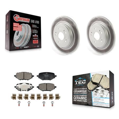 Rear Coated Disc Brake Rotors And Ceramic Pads Kit For Honda HR-V Clarity KGT-103567