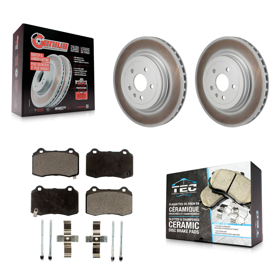 Rear Coated Disc Brake Rotors And Ceramic Pads Kit For Tesla S KGT-103575