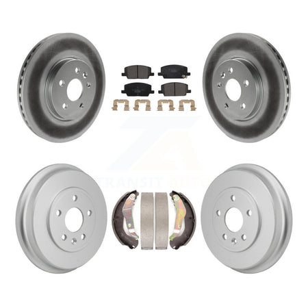 Front Rear Coated Disc Brake Rotors Ceramic Pads And Drum Kit For Chevrolet Trax KGT-103595