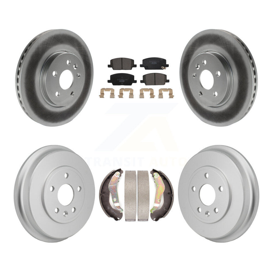 Front Rear Coated Disc Brake Rotors Ceramic Pads And Drum Kit For Chevrolet Trax KGT-103595