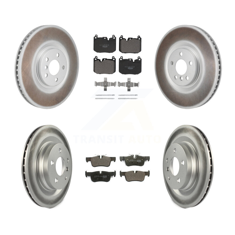 Front Rear Coated Disc Brake Rotors And Ceramic Pads Kit (6Pc) For Mini Cooper Countryman KGT-103612