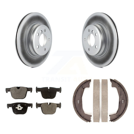 Rear Disc Coated Rotors Ceramic Pads And Parking Shoes Kit For BMW 428i xDrive Gran Coupe KGT-103685