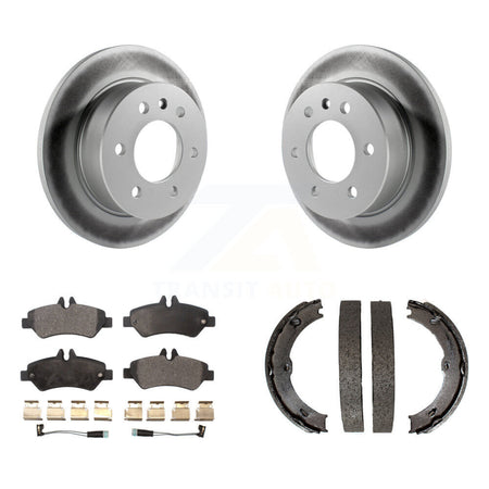 Rear Disc Coated Rotors Ceramic Pads & Parking Shoes Kit For Sprinter 2500 Mercedes-Benz KGT-103760