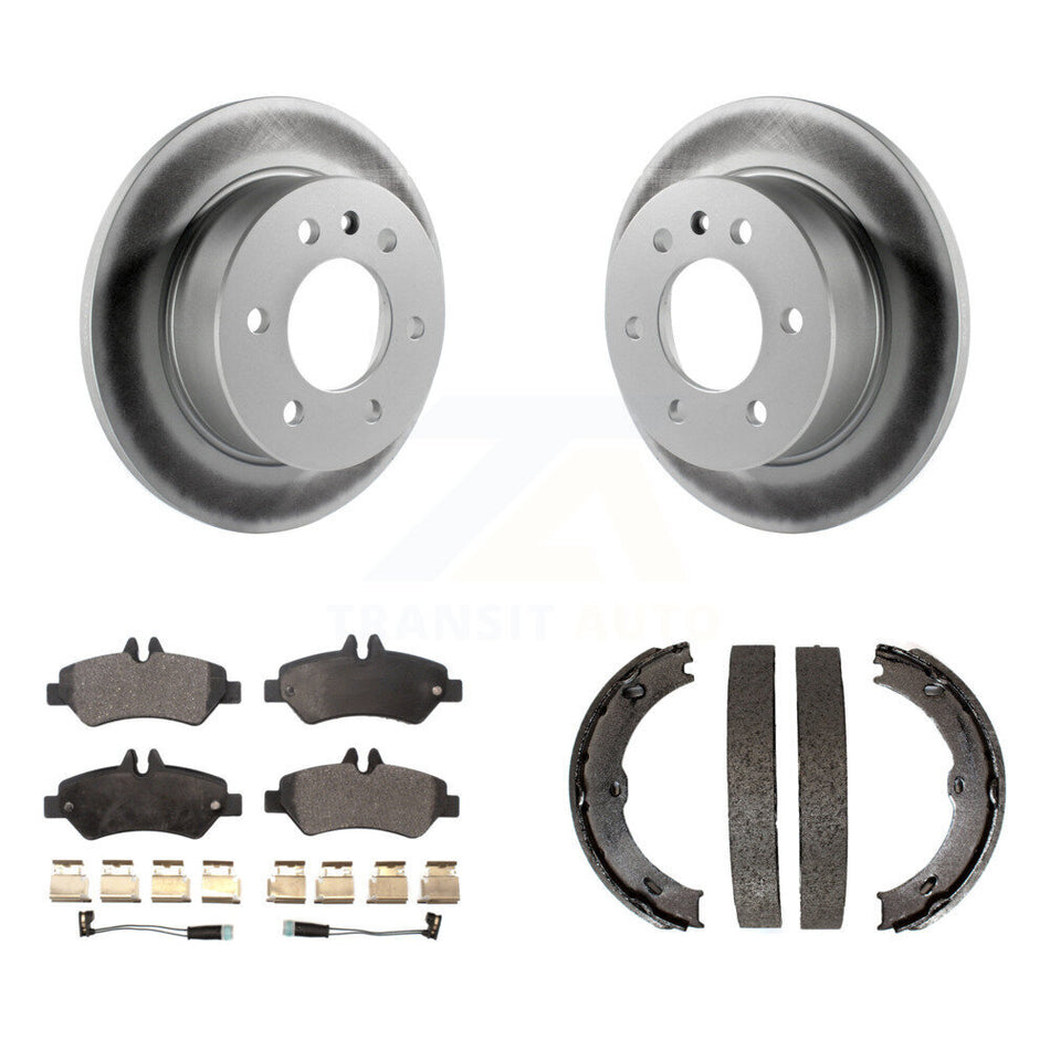 Rear Disc Coated Rotors Ceramic Pads & Parking Shoes Kit For Sprinter 2500 Mercedes-Benz KGT-103760