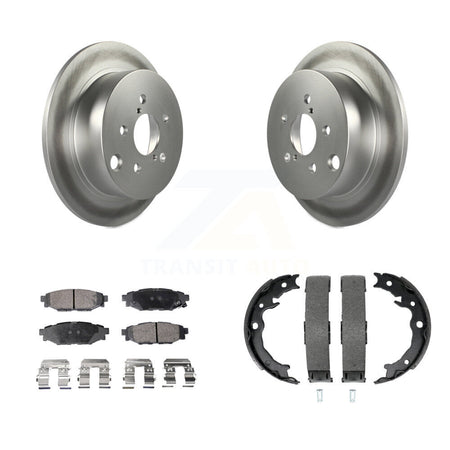 Rear Disc Coated Rotors Ceramic Pads & Parking Shoes Kit For Subaru Crosstrek Impreza XV KGT-103797