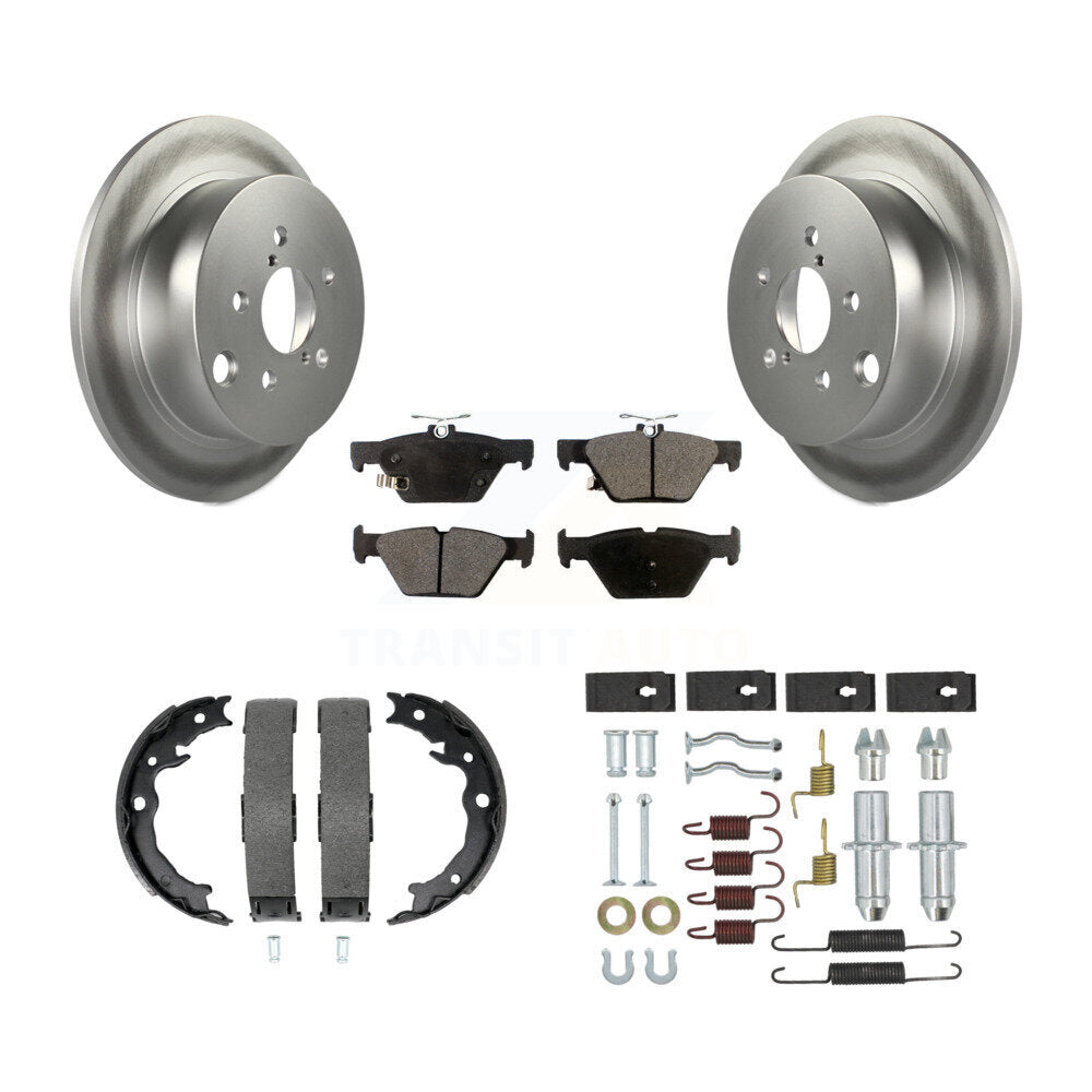 Rear Disc Coated Rotors Ceramic Pads Parking Shoes And Hardware Kit For Subaru Crosstrek KGT-104130