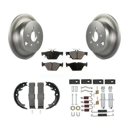 Rear Disc Coated Rotors Ceramic Pads Parking Shoes And Hardware Kit For Subaru Crosstrek KGT-104130