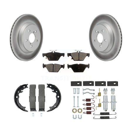 Rear Disc Coated Rotors Ceramic Pads Parking Shoes And Hardware Kit For Subaru Crosstrek KGT-104132