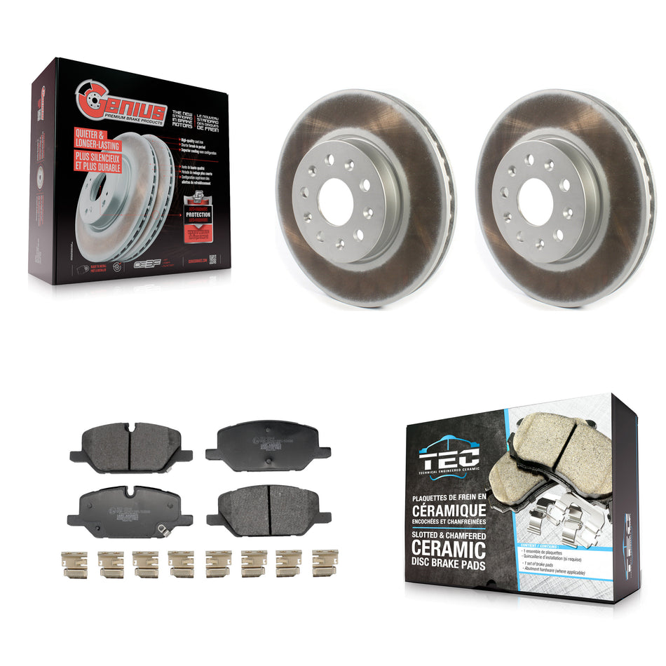 Front Coated Disc Brake Rotors And Ceramic Pads Kit For Chevrolet Camaro LT KGT-104310