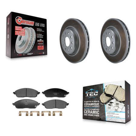 Front Coated Disc Brake Rotors And Ceramic Pads Kit For Jeep Grand Cherokee L KGT-104319