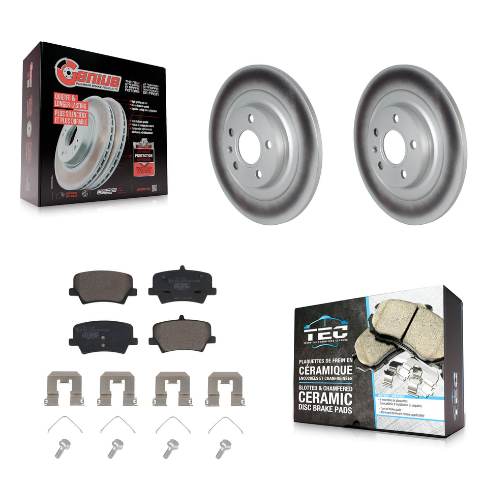 Rear Coat Disc Brake Rotors Ceramic Pad Kit For Volvo XC40 With 302mm Diameter Rotor KGT-104349