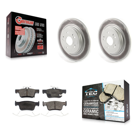 Rear Coated Disc Brake Rotors And Ceramic Pads Kit For 2022-2024 Acura RDX KGT-104356
