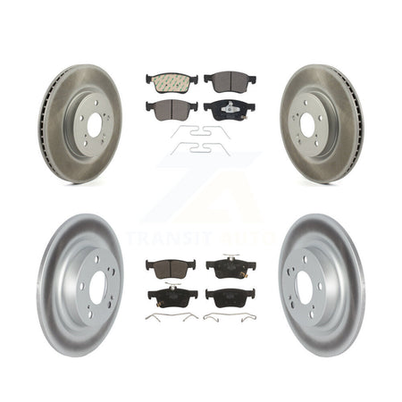 Front Rear Coated Disc Brake Rotors And Ceramic Pads Kit For 2024 Acura Integra 1.5L KGT-104370