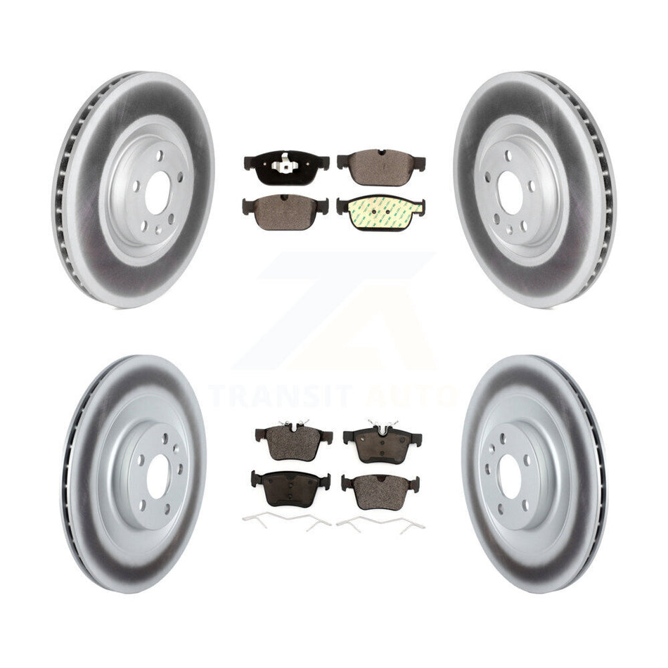 Front Rear Coated Disc Brake Rotors And Ceramic Pads Kit For Volvo XC40 Recharge C40 KGT-104374