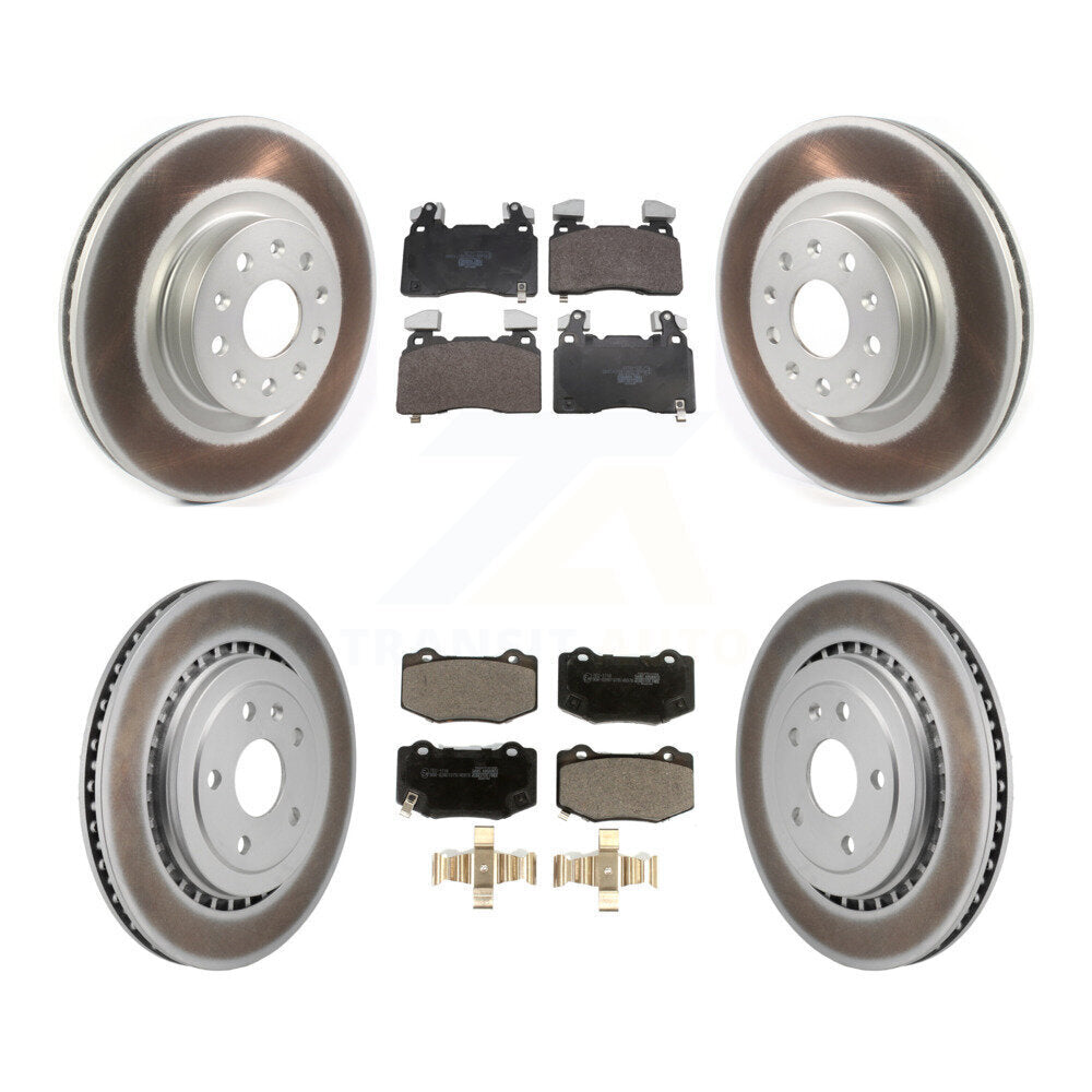Front Rear Coat Brake Rotors Ceramic Pad Kit For 2016 Chevrolet Camaro With Brembo Brakes KGT-104375