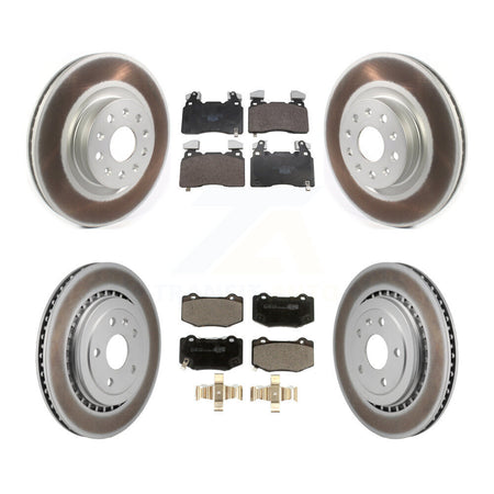 Front Rear Coat Brake Rotors Ceramic Pad Kit For 2016 Chevrolet Camaro With Brembo Brakes KGT-104375