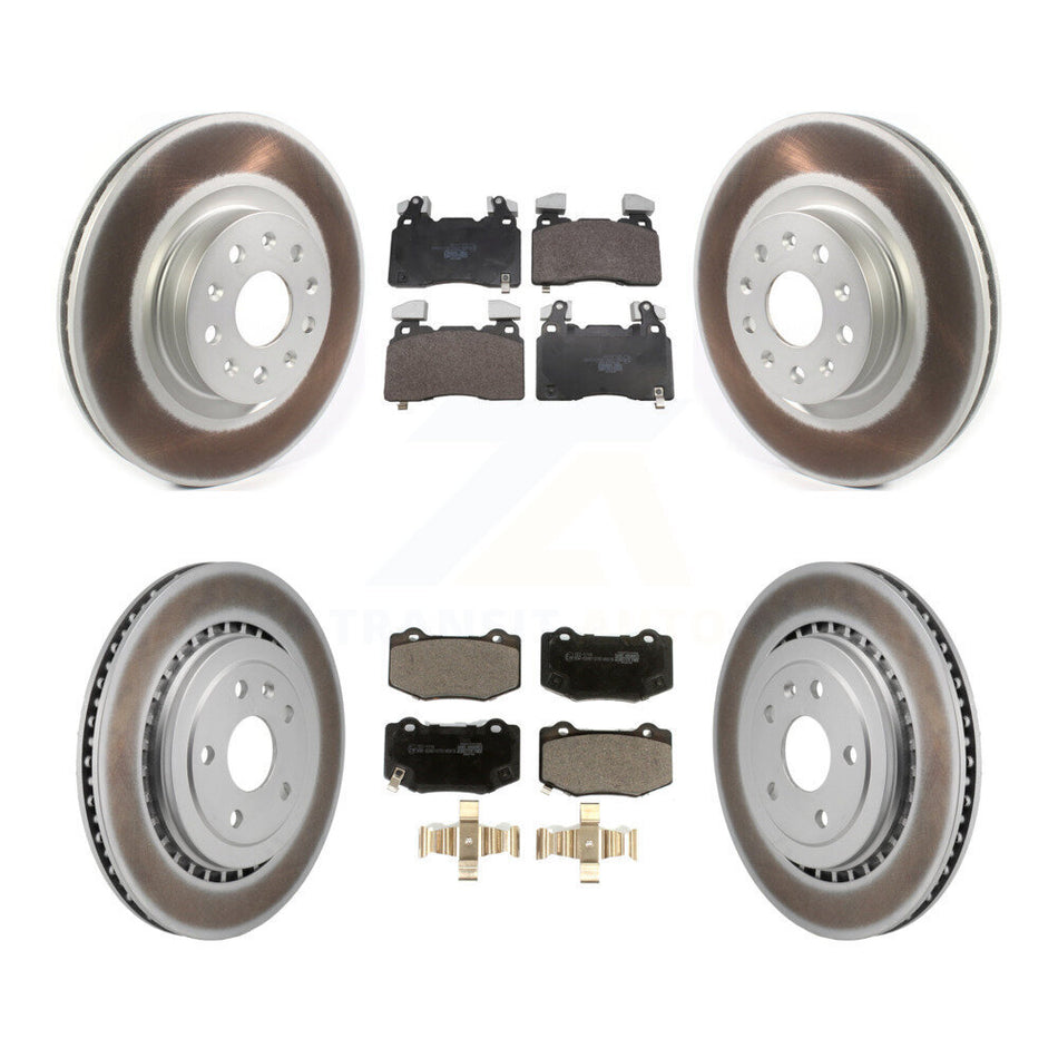Front Rear Coat Brake Rotors Ceramic Pad Kit For 2016 Chevrolet Camaro With Brembo Brakes KGT-104375
