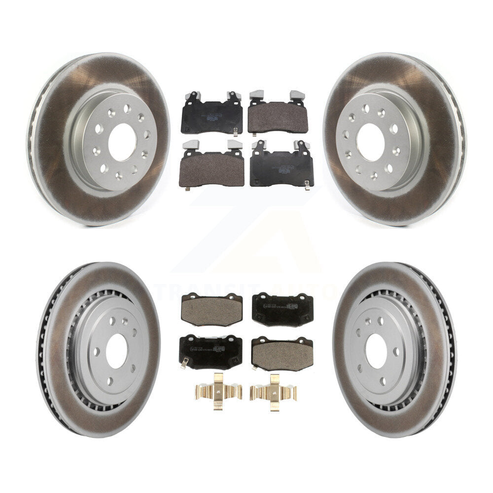 Front Rear Coat Brake Rotors Ceramic Pad Kit For 2016 Chevrolet Camaro With Brembo Brakes KGT-104376