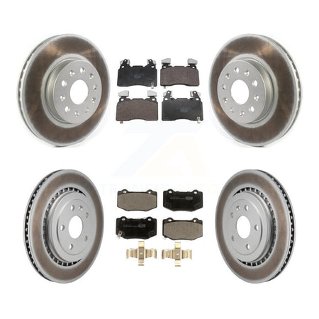 Front Rear Coat Brake Rotors Ceramic Pad Kit For 2016 Chevrolet Camaro With Brembo Brakes KGT-104376