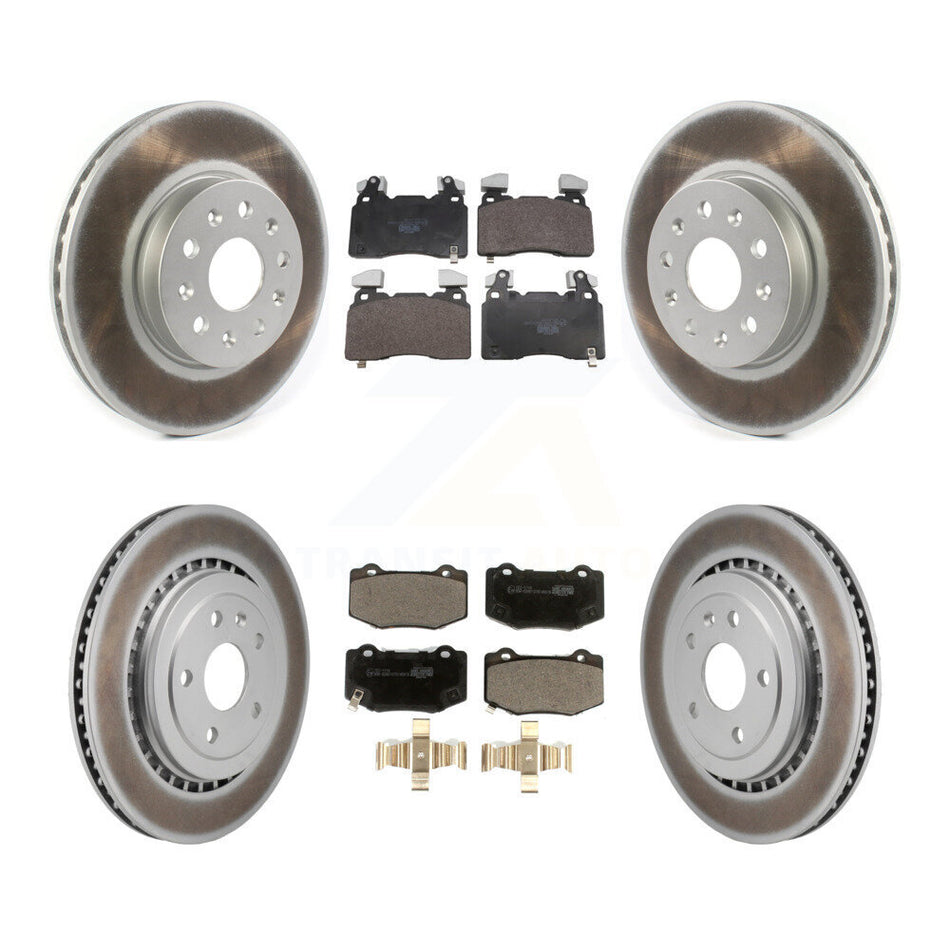 Front Rear Coat Brake Rotors Ceramic Pad Kit For 2016 Chevrolet Camaro With Brembo Brakes KGT-104376