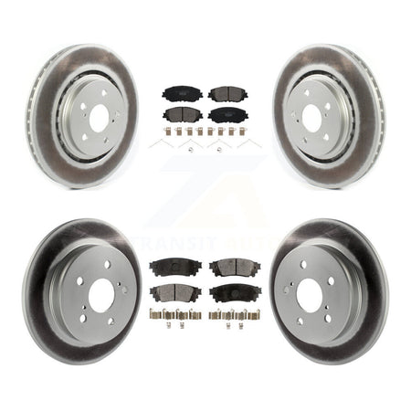 Front Rear Coated Brake Rotors Ceramic Pad Kit For 2020 Toyota Camry XSE With TRD Package KGT-104378