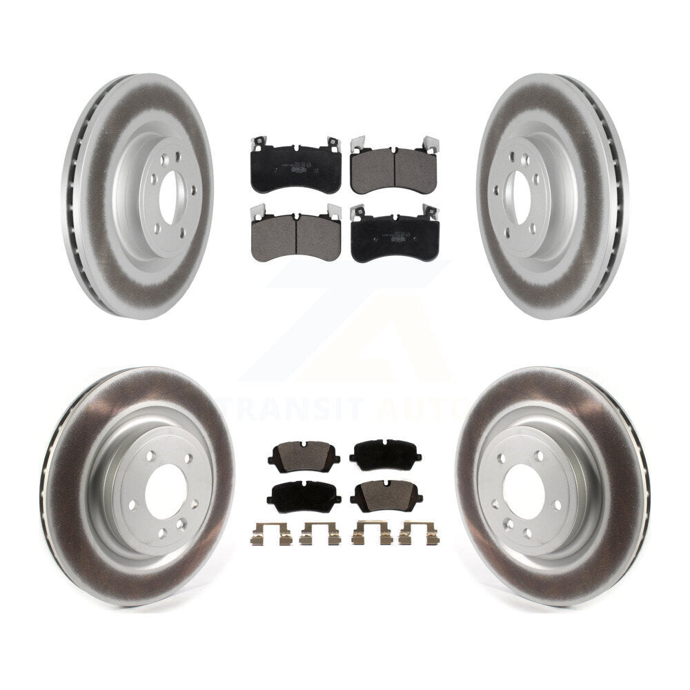 Front Rear Coated Disc Brake Rotors And Ceramic Pads Kit For Land Rover Discovery KGT-104386