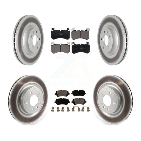 Front Rear Coated Disc Brake Rotors And Ceramic Pads Kit For Land Rover Discovery KGT-104386