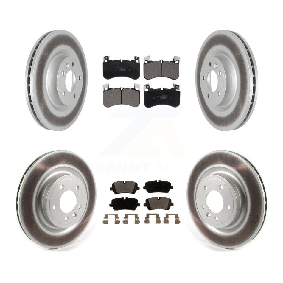 Front Rear Coated Disc Brake Rotors And Ceramic Pads Kit For Land Rover Discovery KGT-104386