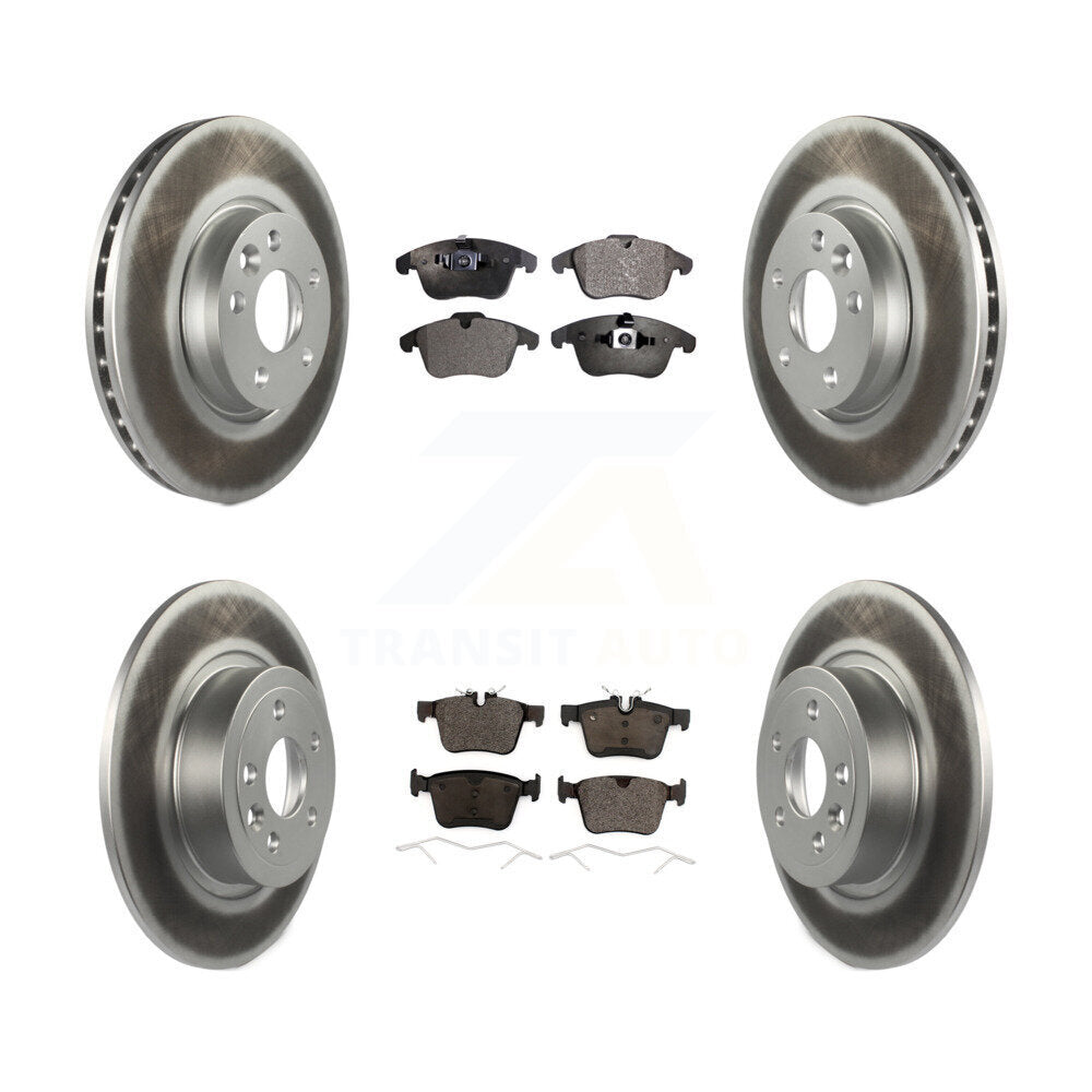 Front Rear Coated Disc Brake Rotors And Ceramic Pads Kit For Land Rover Range Evoque KGT-104395