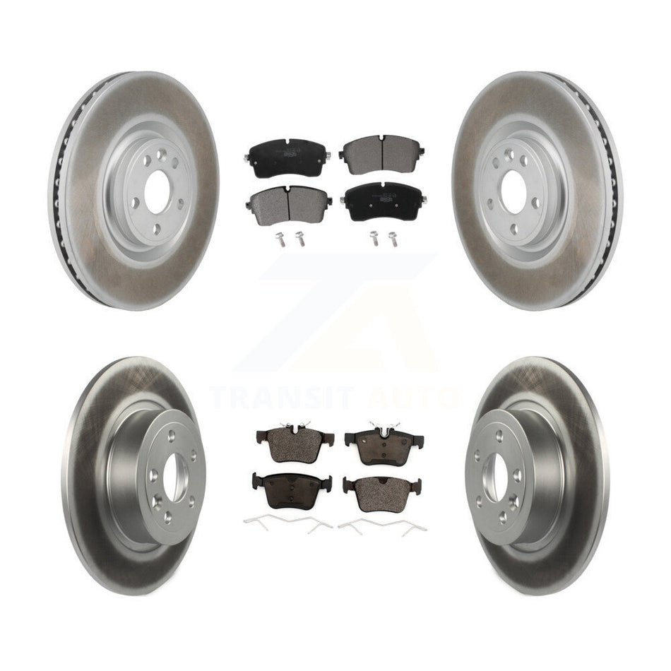 Front Rear Coated Disc Brake Rotors And Ceramic Pads Kit For Land Rover Range Evoque KGT-104396