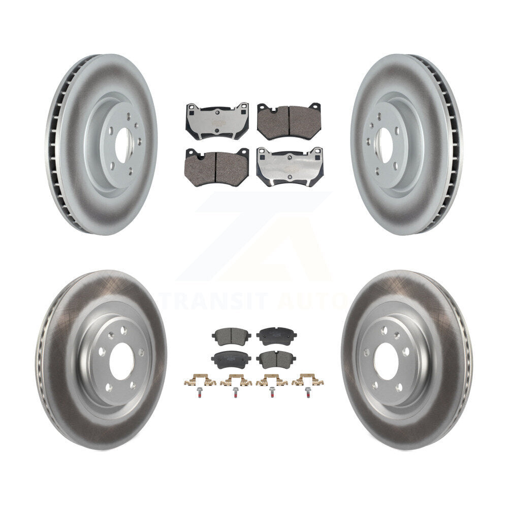 Front Rear Coated Brake Rotor Ceramic Pad Kit For Audi Q5 With 350mm Diameter KGT-104403