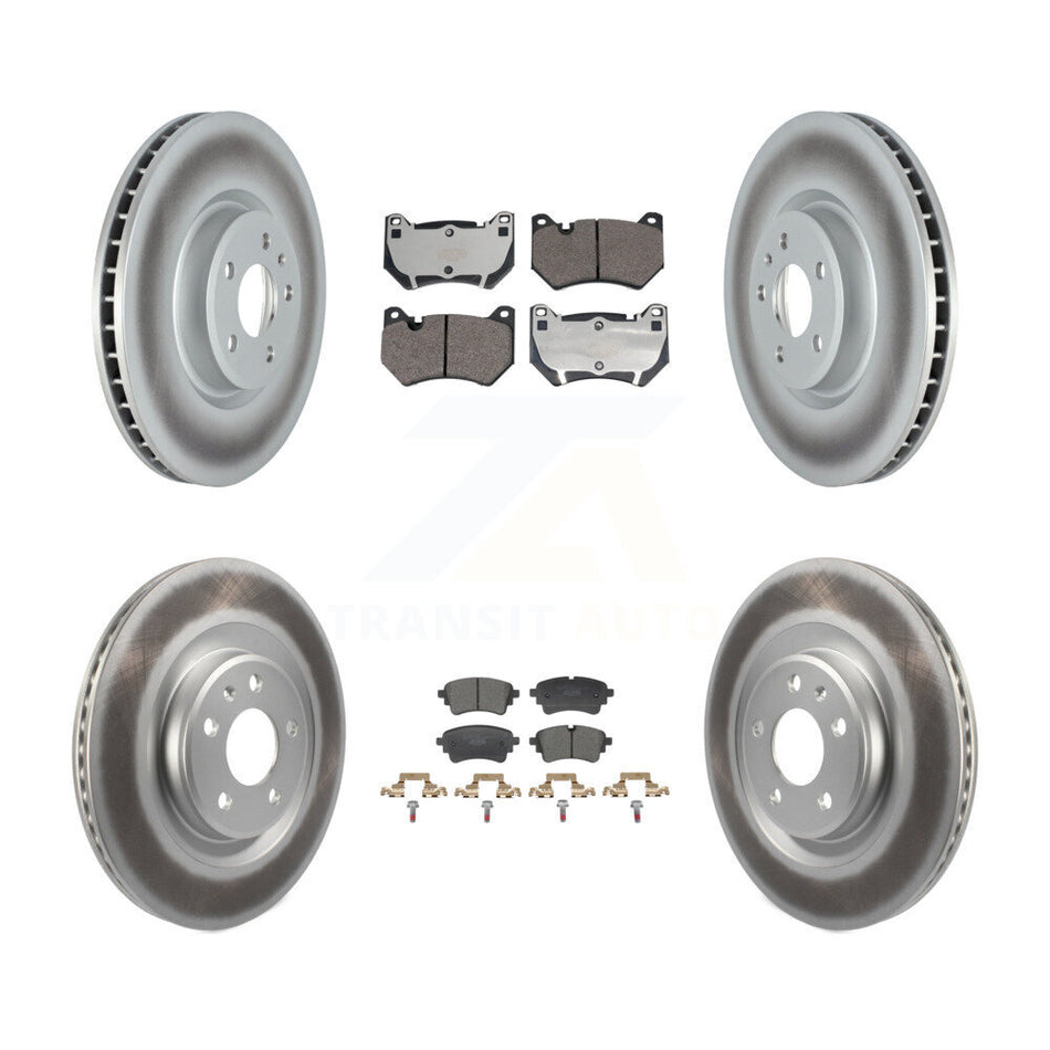 Front Rear Coated Brake Rotor Ceramic Pad Kit For Audi Q5 With 350mm Diameter KGT-104403