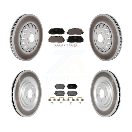 Front Rear Coated Disc Brake Rotors And Ceramic Pads Kit For Audi Q8 A8 Quattro KGT-104412
