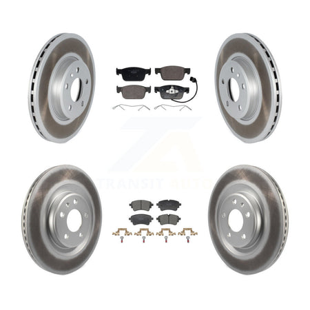 Front Rear Coated Disc Brake Rotors And Ceramic Pads Kit For Audi A5 Quattro KGT-104415