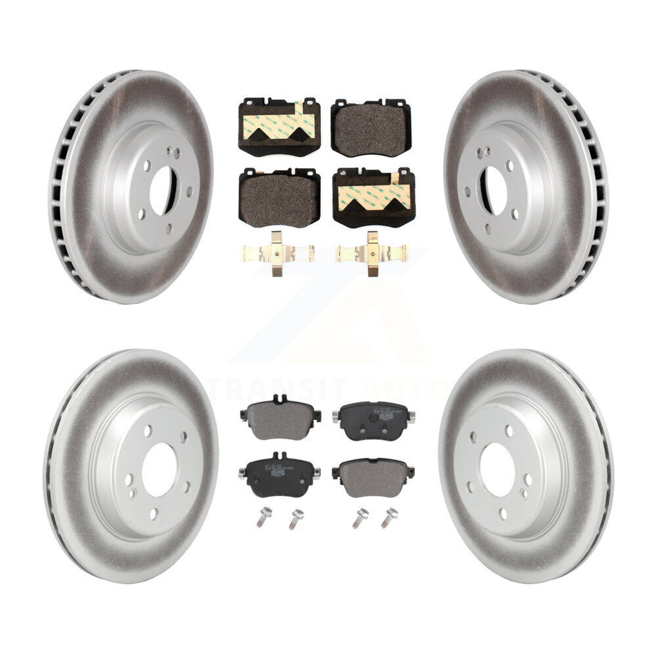Front Rear Coat Brake Rotors Ceramic Pad Kit For Mercedes-Benz E300 Without Sport Package KGT-104427