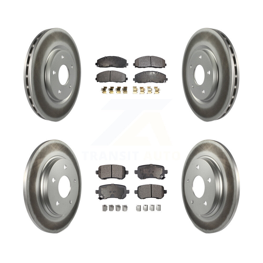 Front Rear Coated Disc Brake Rotors And Ceramic Pads Kit For Volkswagen Routan KGT-104433