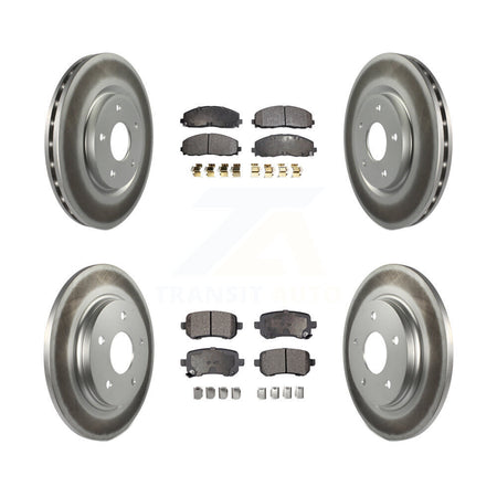 Front Rear Coated Disc Brake Rotors And Ceramic Pads Kit For Volkswagen Routan KGT-104433