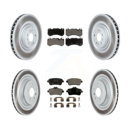 Front Rear Coated Disc Brake Rotors And Ceramic Pads Kit For Mercedes-Benz ML63 AMG KGT-104437