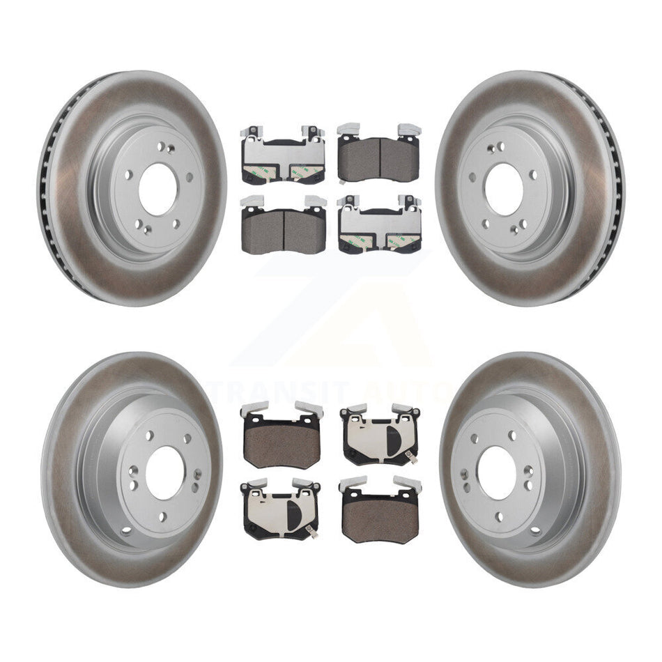 Front Rear Coat Brake Rotors Ceramic Pad Kit For 2023 Genesis G70 2.0L With Brembo Brakes KGT-104438