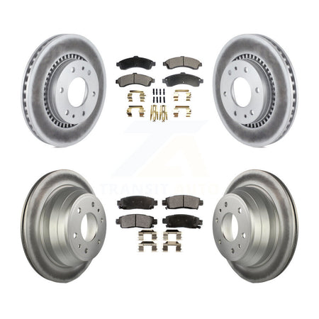 Front Rear Coat Brake Rotors Ceramic Pad Kit For 2006 Isuzu Ascender With 3rd Row Seating KGT-104439