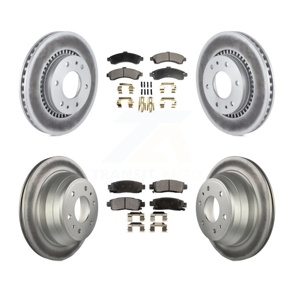 Front Rear Coat Brake Rotors Ceramic Pad Kit For 2006 Isuzu Ascender With 3rd Row Seating KGT-104439