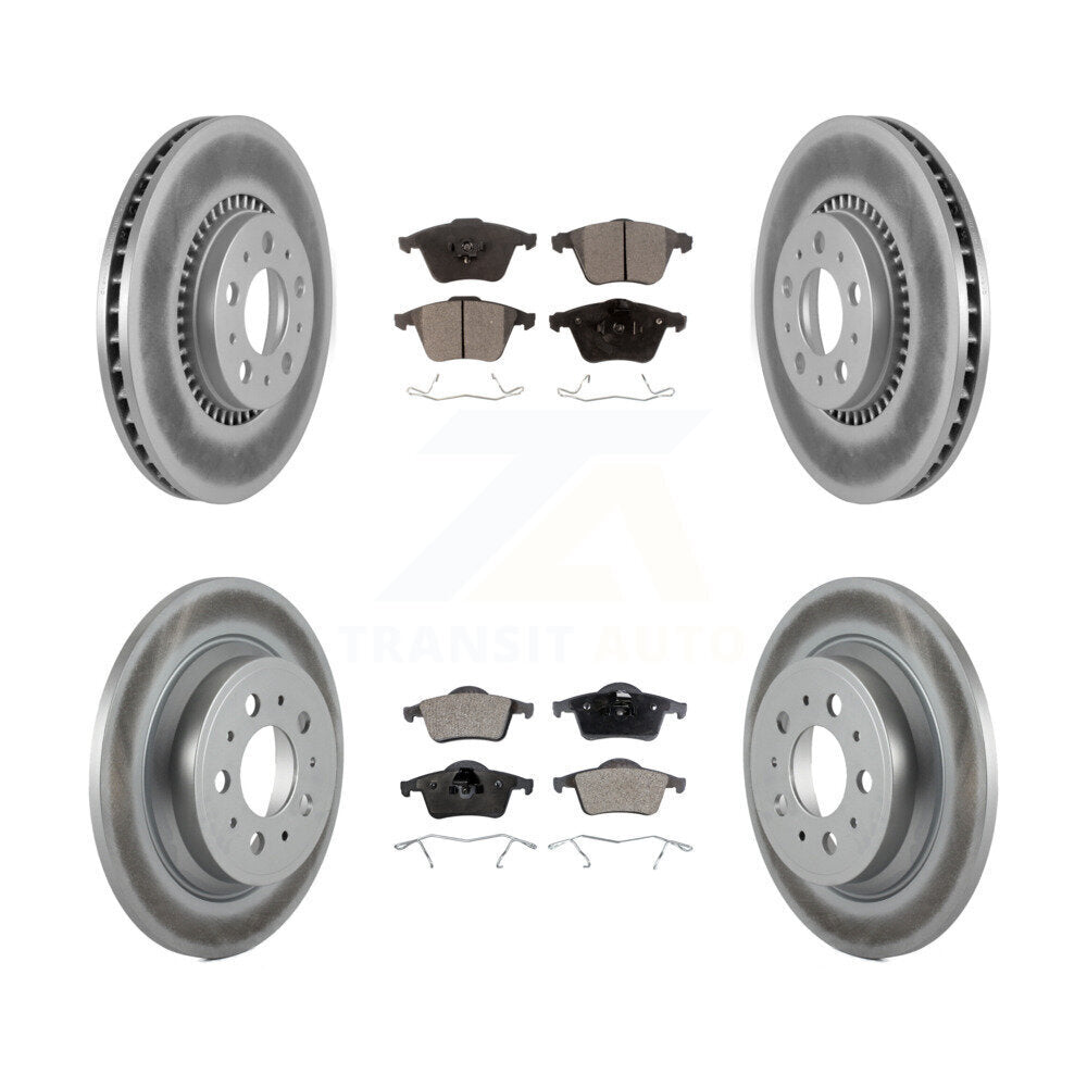 Front Rear Coat Brake Rotor Ceramic Pad Kit For Volvo S60 With 305mm Diameter KGT-104441