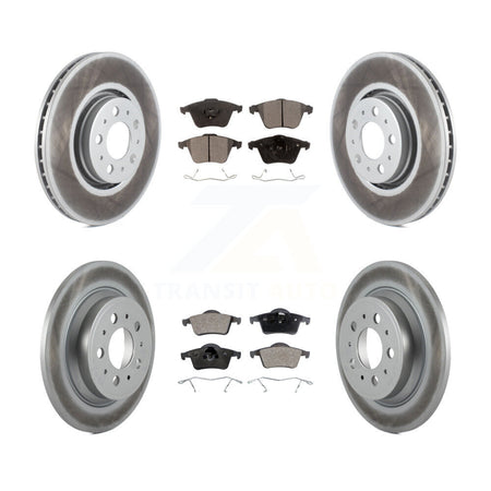 Front Rear Coat Brake Rotor Ceramic Pad Kit For Volvo S60 With 316mm Diameter KGT-104442