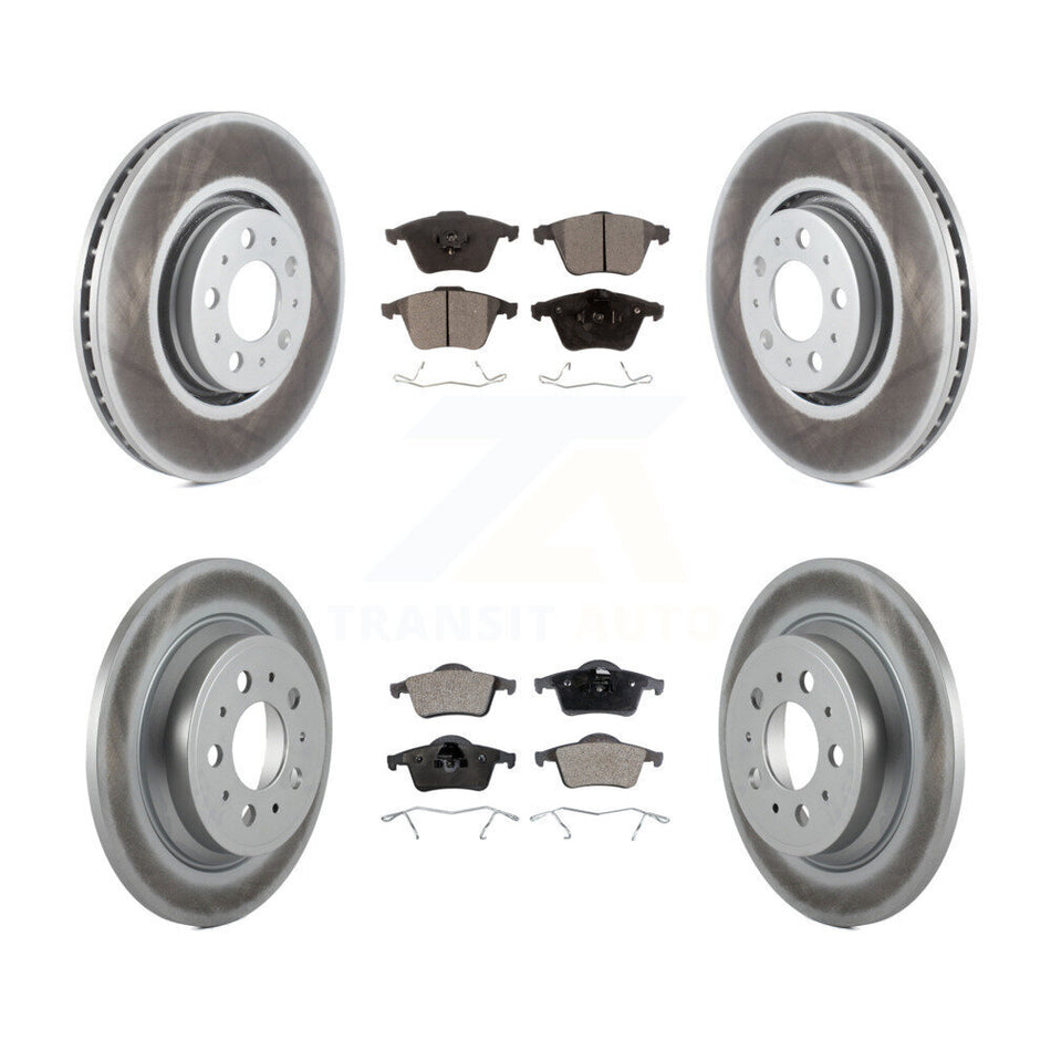 Front Rear Coat Brake Rotor Ceramic Pad Kit For Volvo S60 With 316mm Diameter KGT-104442