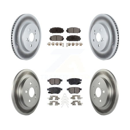 Front Rear Coated Disc Brake Rotor Ceramic Pad Kit For 2019 Toyota Prius Prime From 05 19 KGT-104448