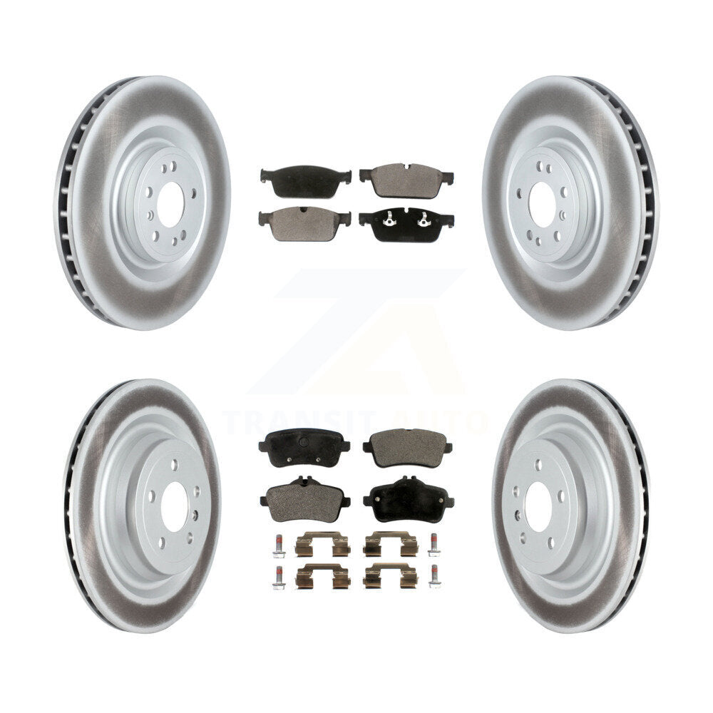 Front Rear Coated Disc Brake Rotors & Ceramic Pad Kit For Mercedes-Benz GL350 GL550 GL450 KGT-104453